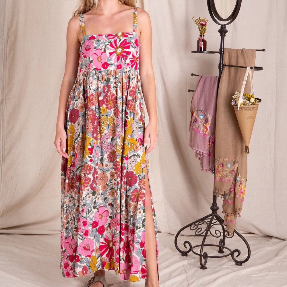 Natural Life Floral Patti Maxi Dress Size Medium